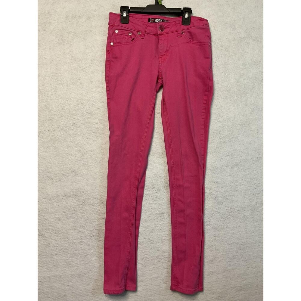 Rock‎ Revolution Jeans Womens 28" Pink Skinny Stretch Denim 5 Pocket Pants
